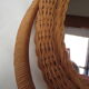 Rattan psyche mirror 22x43cm