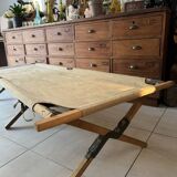 Old vintage military camp bed