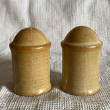 Set salière poivrier grès vintage salt pepper sandstone