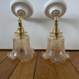 Pair of wall sconces with vintage tulips