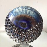Danish ceramic stoneware 1974 wall light  signed studio