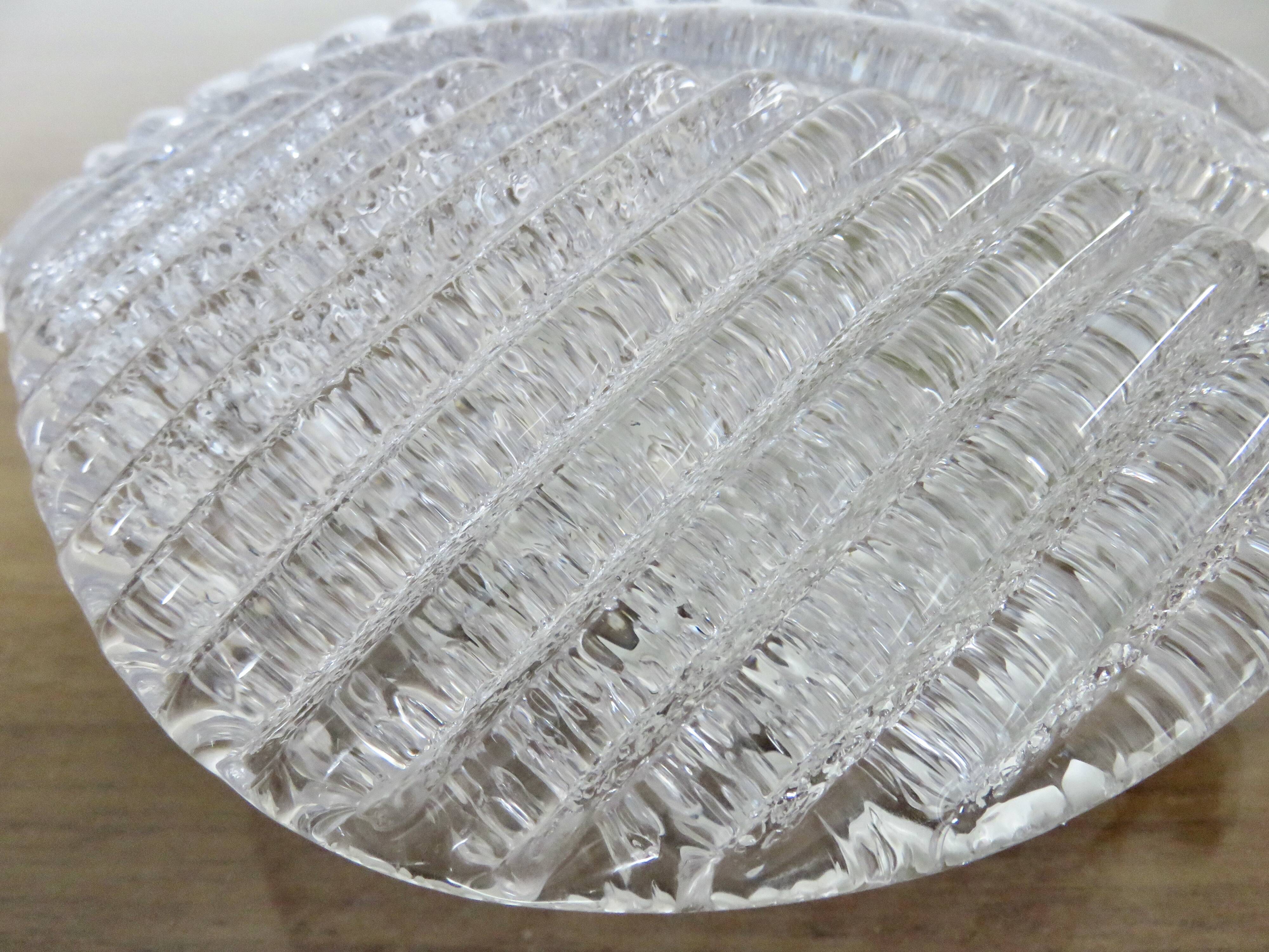 Barovier & Toso "leaf" wall lamp in Murano glass, 1970, vintage, Italy