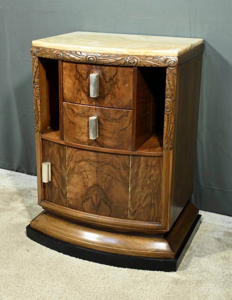 Nightstand in Walnut, Art Deco – 1930