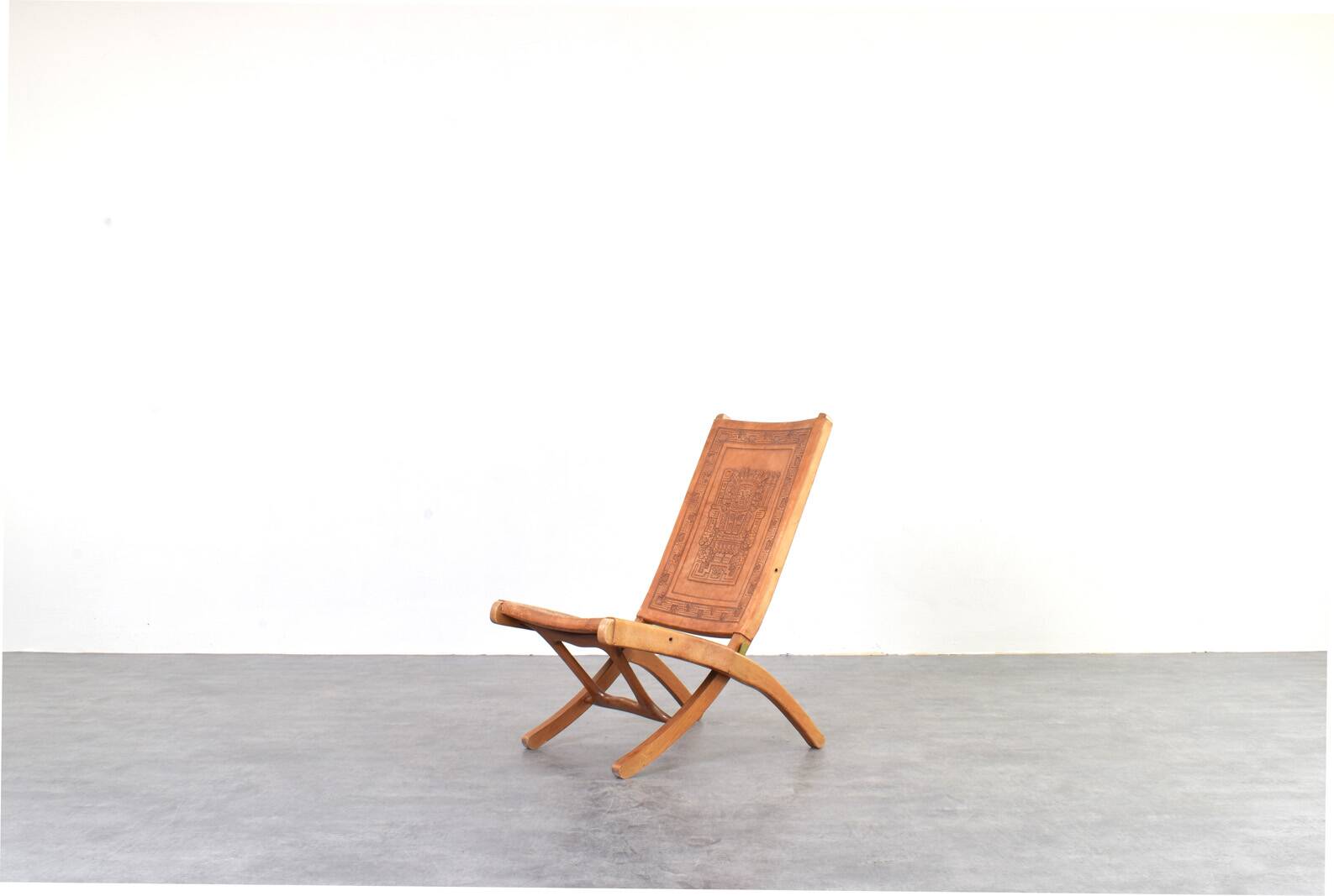 Folding Chair by Ángel Pazmiño for Muebles de Estilo, 1960s.