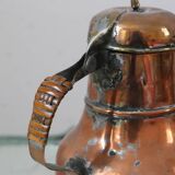 Coquemar ancien, pichet, cuivre ancien, 19eme