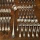 Silver-plated metal cutlery in Louis XV style