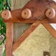 Coat rack / coat stand and umbrella stand in olive wood