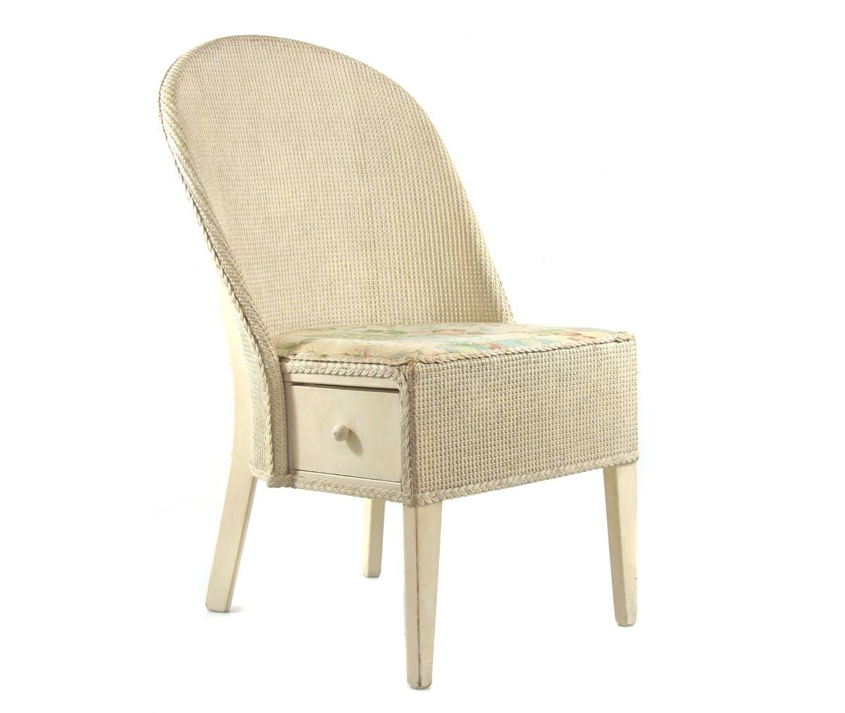 Lloyd Loom Studio style chair with drawer