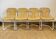 Lot de 4 chaises vintage CIDUE – cuir jaune – Italie