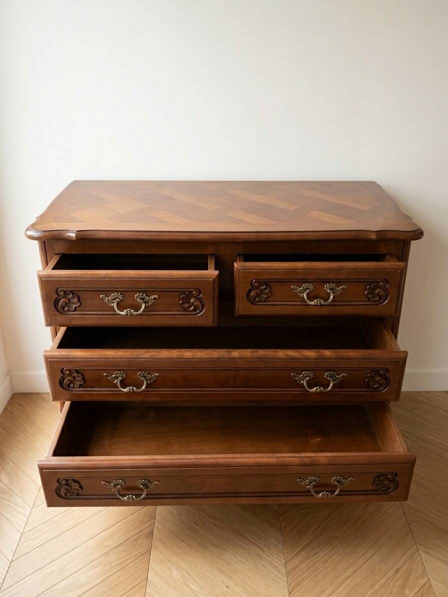 Antique dresser set: solid wood, 80x100x47 cm