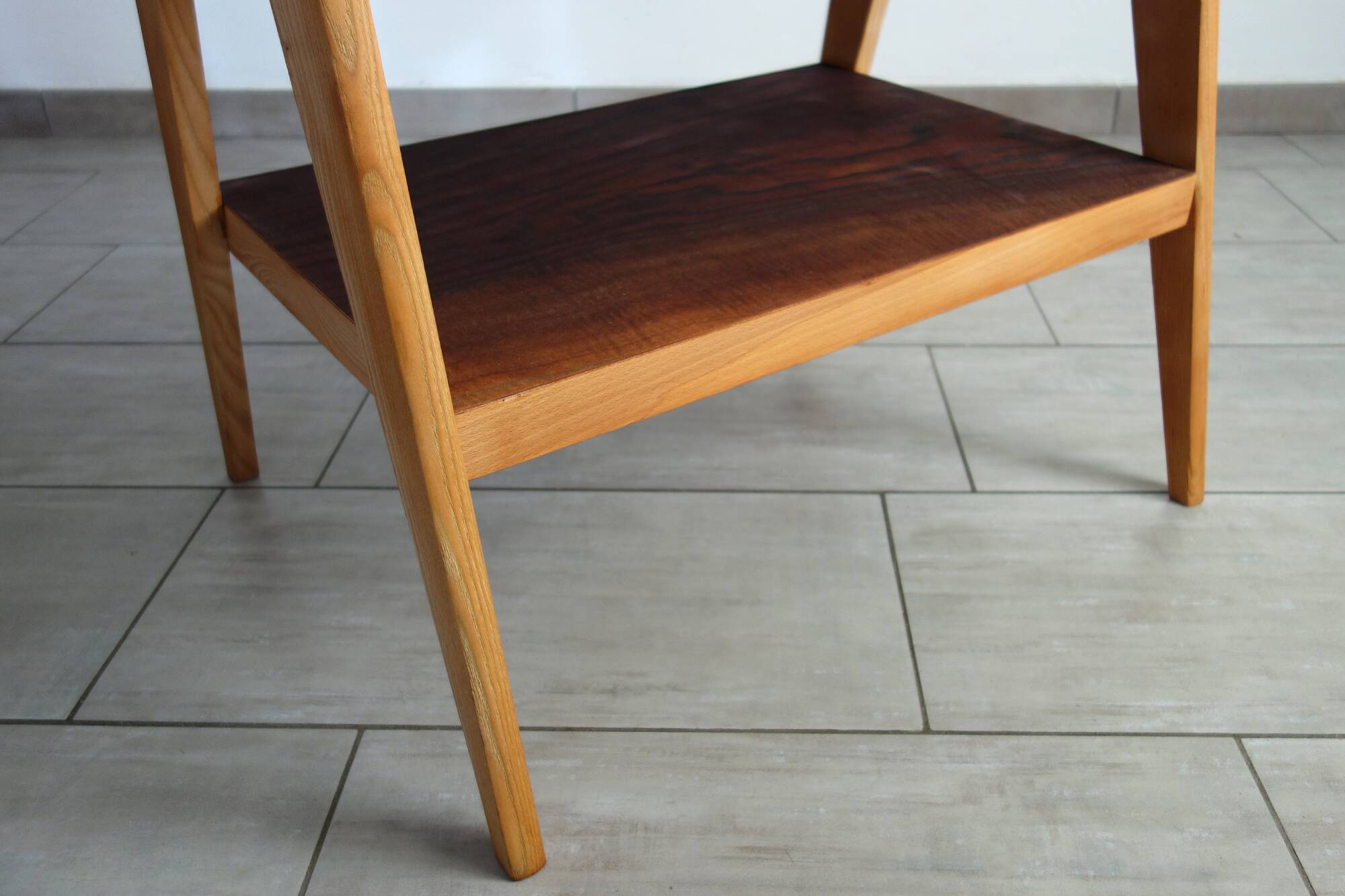 2-tier wooden coffee table from the 50s and 60s