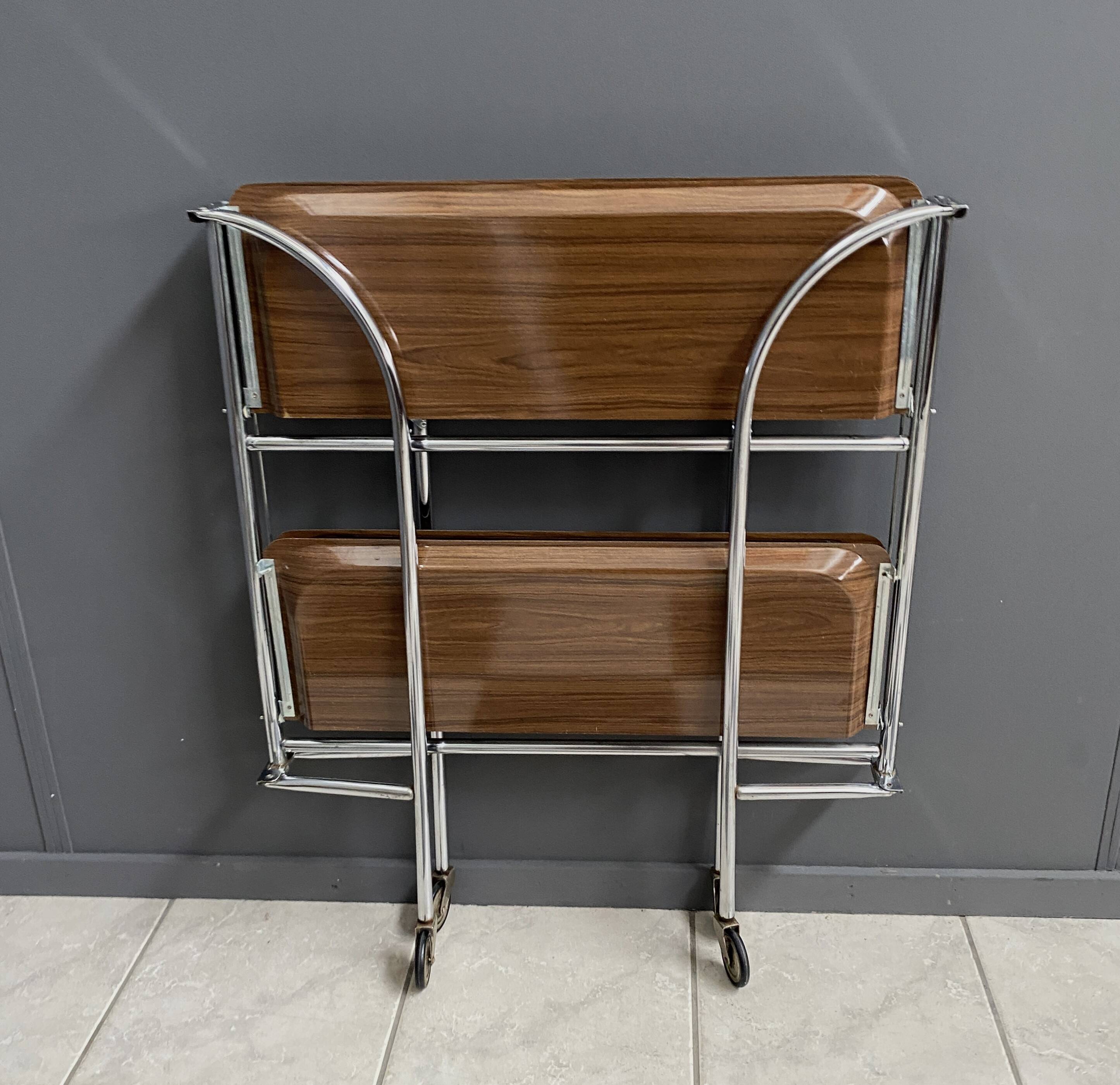 Foldable serving trolley by Bremshey & Co 1970s