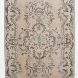 4x7 classic floral vintage tapis rug, 211x125cm