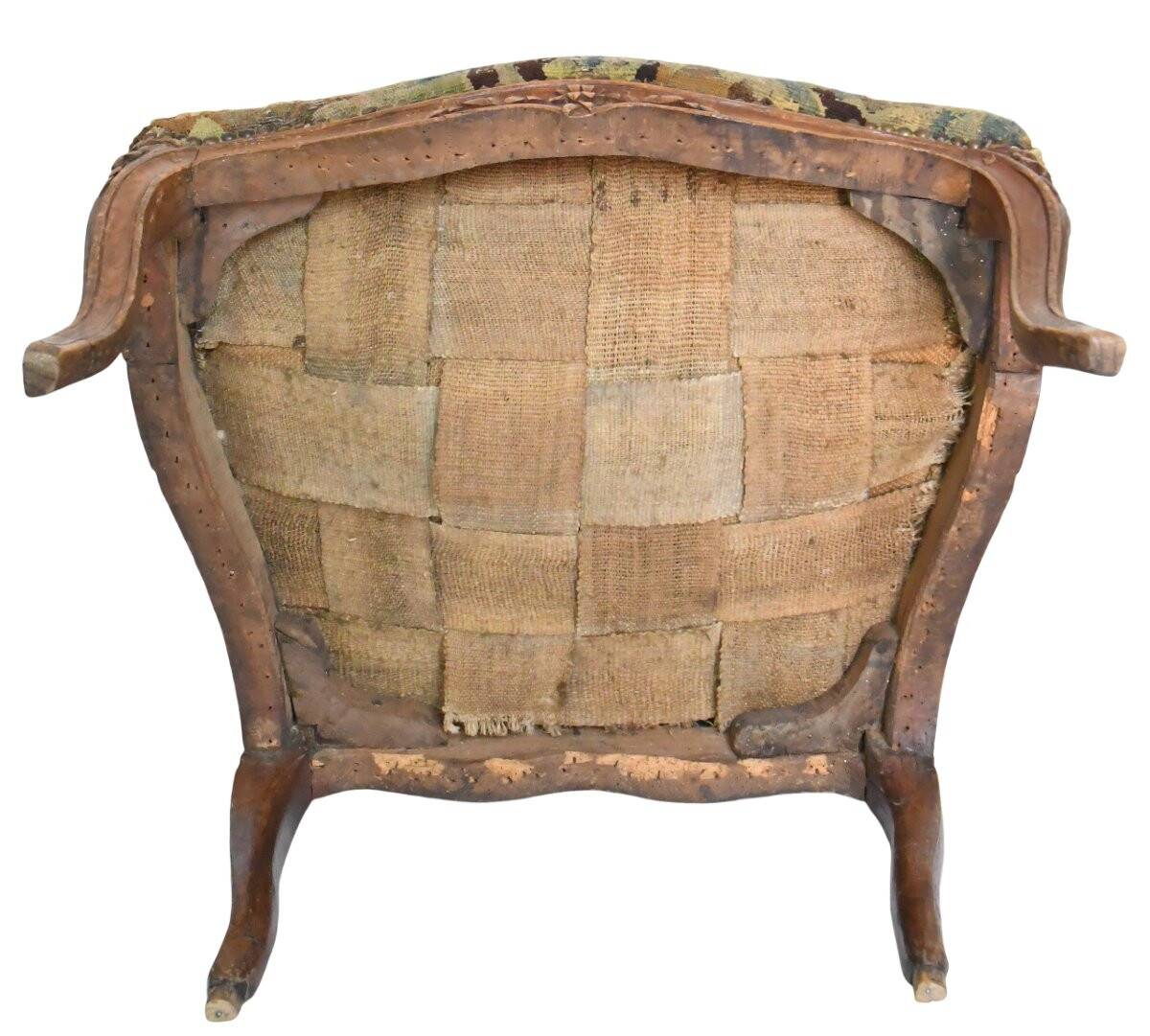 Fauteuil cabriolet d'époque Louis XV estampillé MDLP de Martin Delaporte