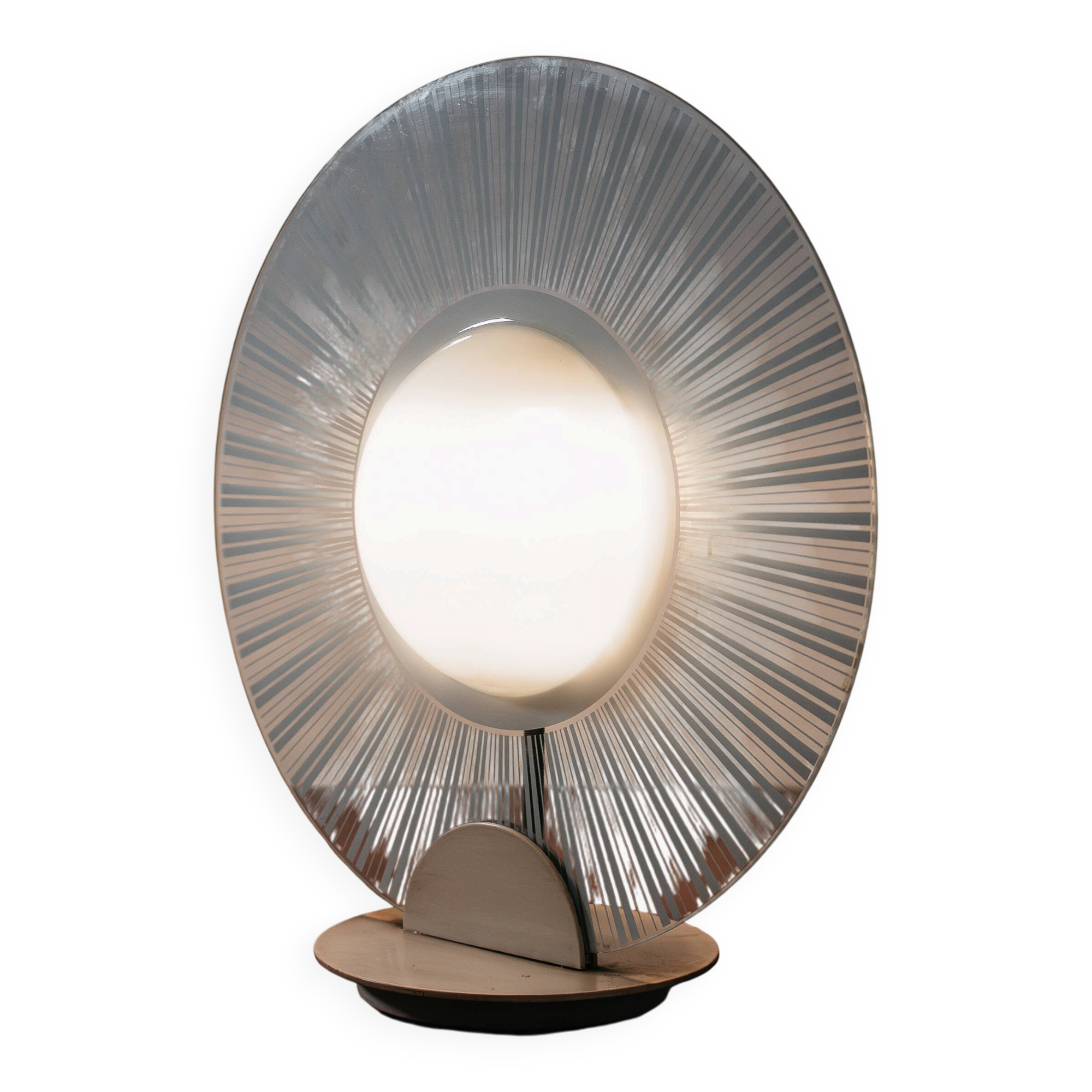 Lampada Di Design Postmoderno in Vetro Anni 80 Vintage