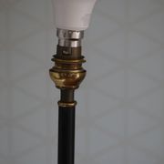Lampadaire moderniste métal bois