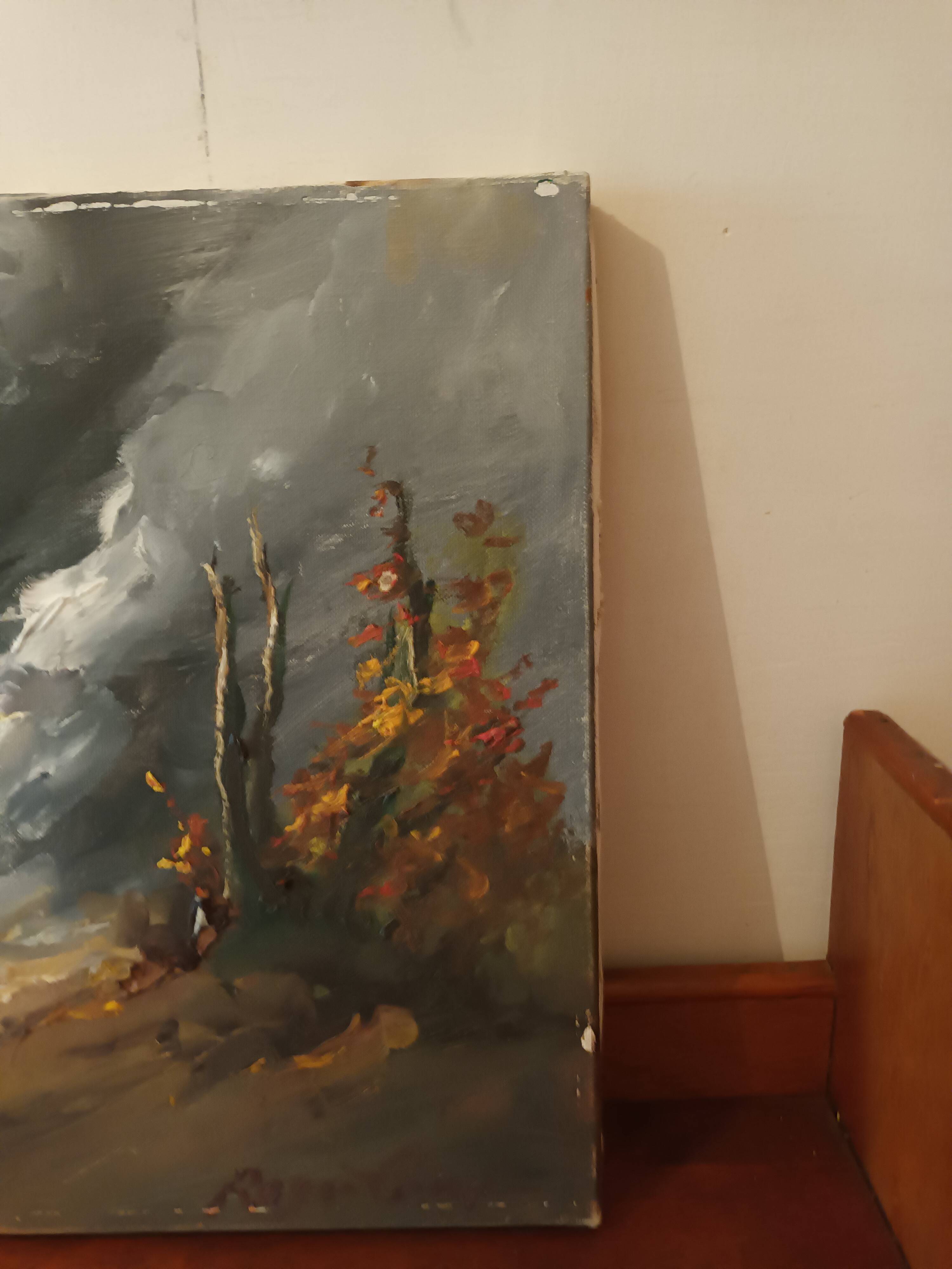 Landscape canvas painting