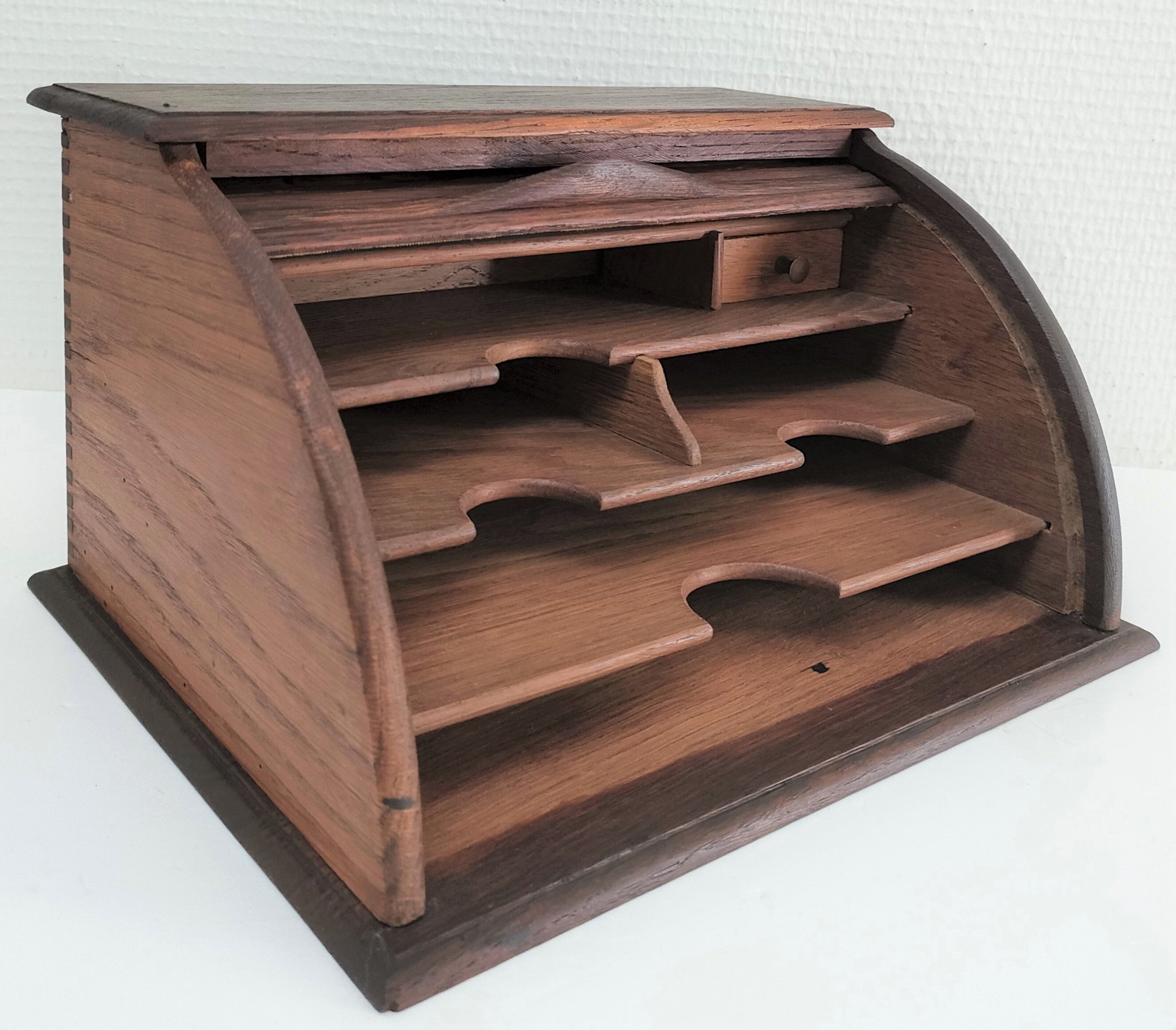 Solid wood writing with vintage curtain