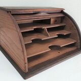 Solid wood writing with vintage curtain