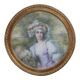 Marie-Louise medallion painting 19th century pastel signed L.Tailleferie tbe