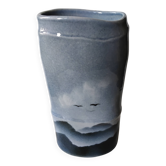 Vase Virebent en porcelaine par Claire Debril années 1970