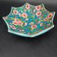 Longwy Enamel Bowl Octagonal apple blossoms circa 1930