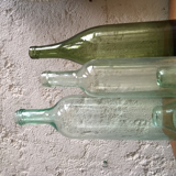 Set of three old bottles
