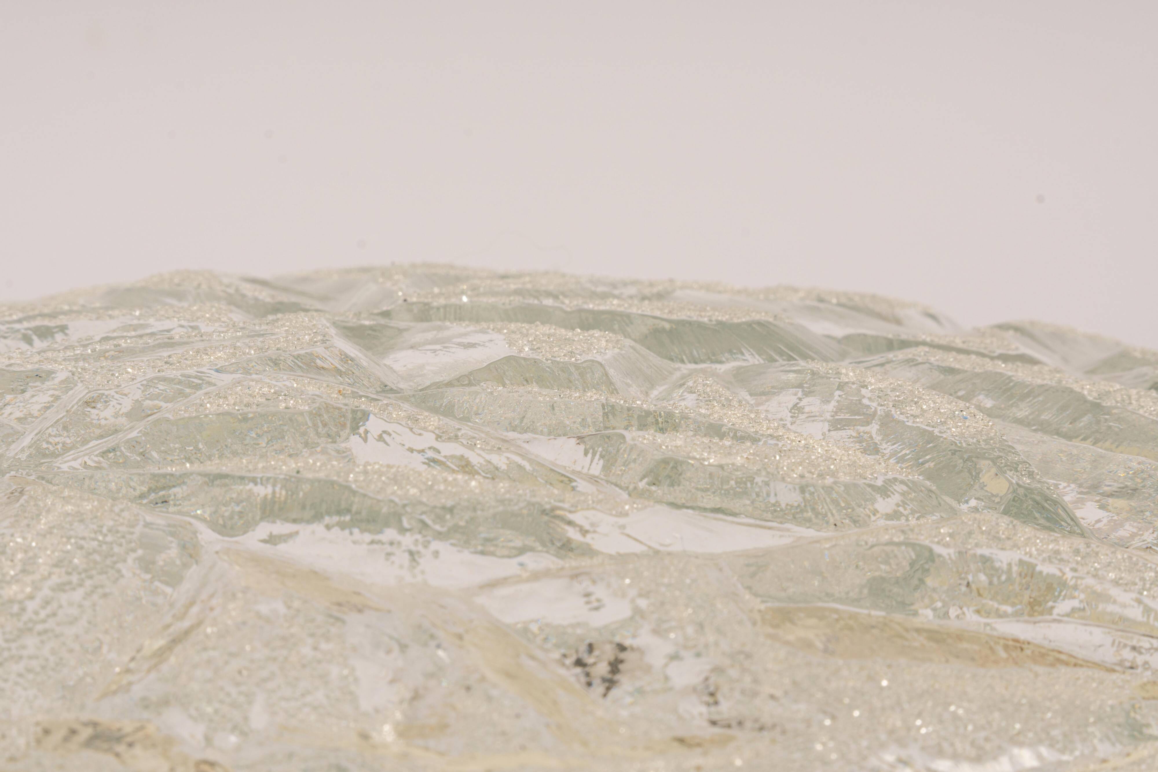 1 of 3 large Murano glass ceiling lights by Kaiser, Germany, 1960s.