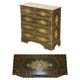 Antique Swedish commode hand-painted, two drawers out of three.