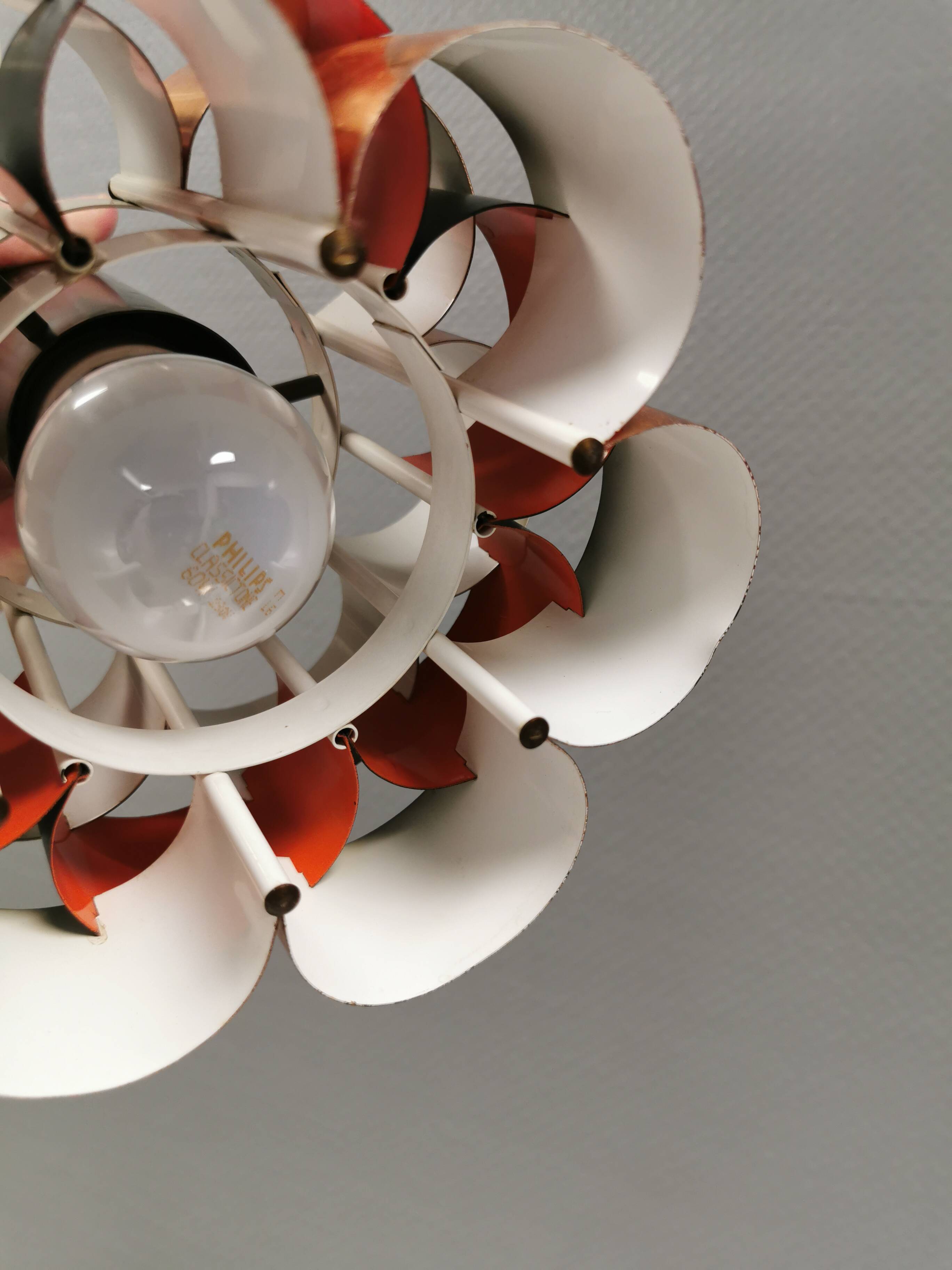 A pendant lamp, designed by Danish Werner Schou 1960-70s.