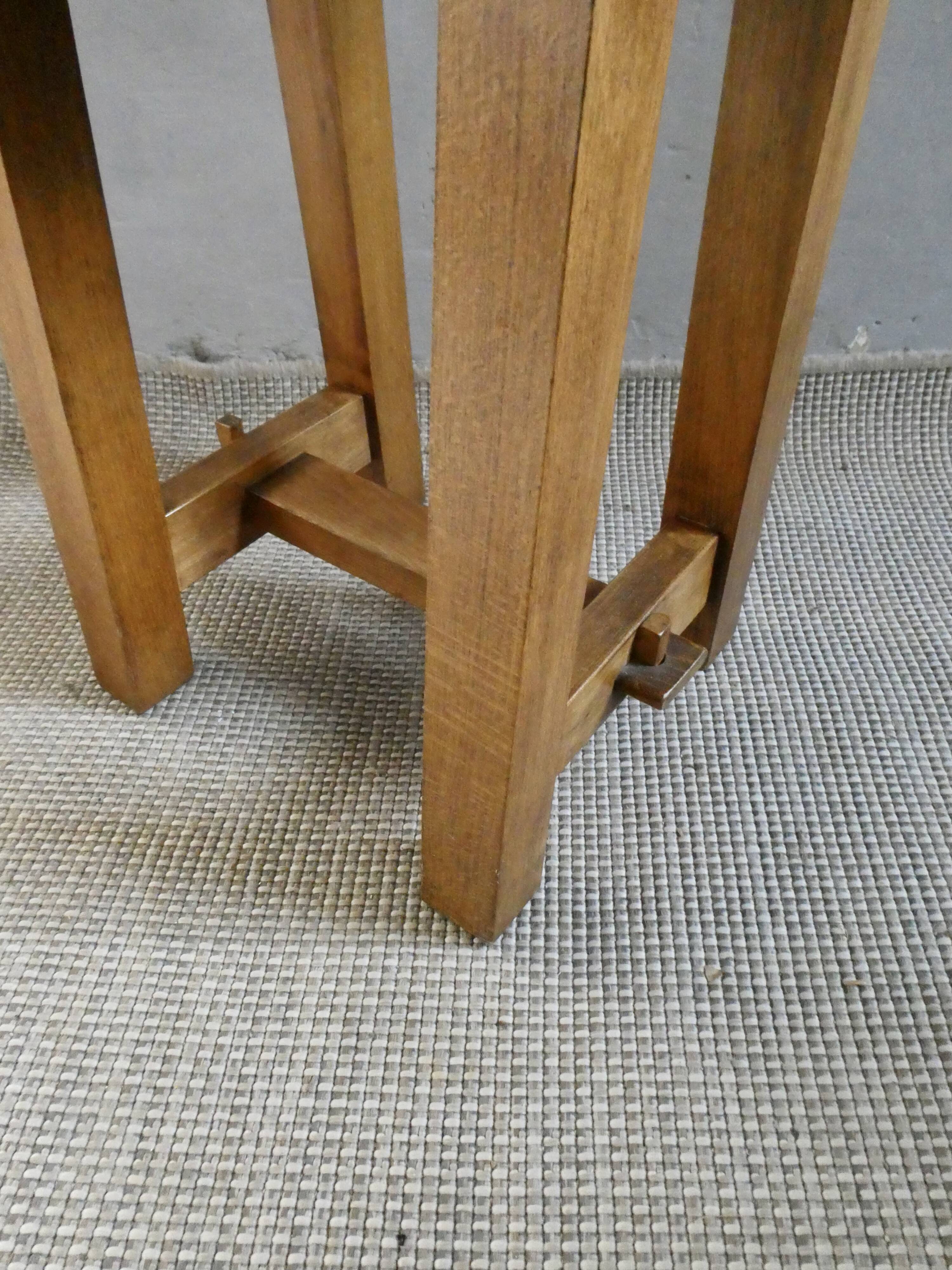 Solid wood stool from the 1950s-60s