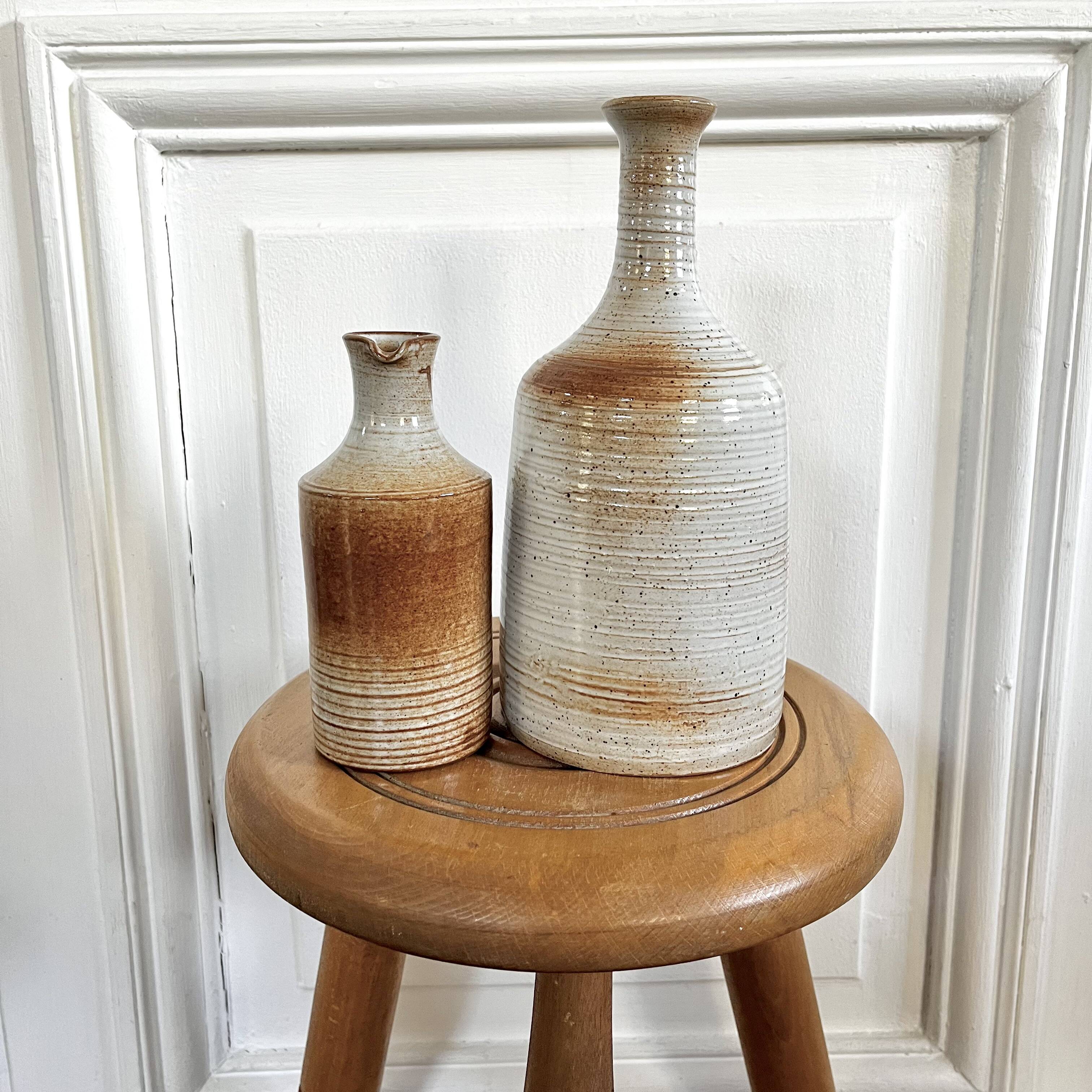 Stoneware soliflore vases