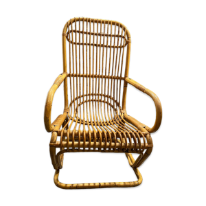 Fauteuil à haut dossier - rotin