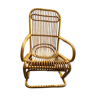 Rattan high-back armchair