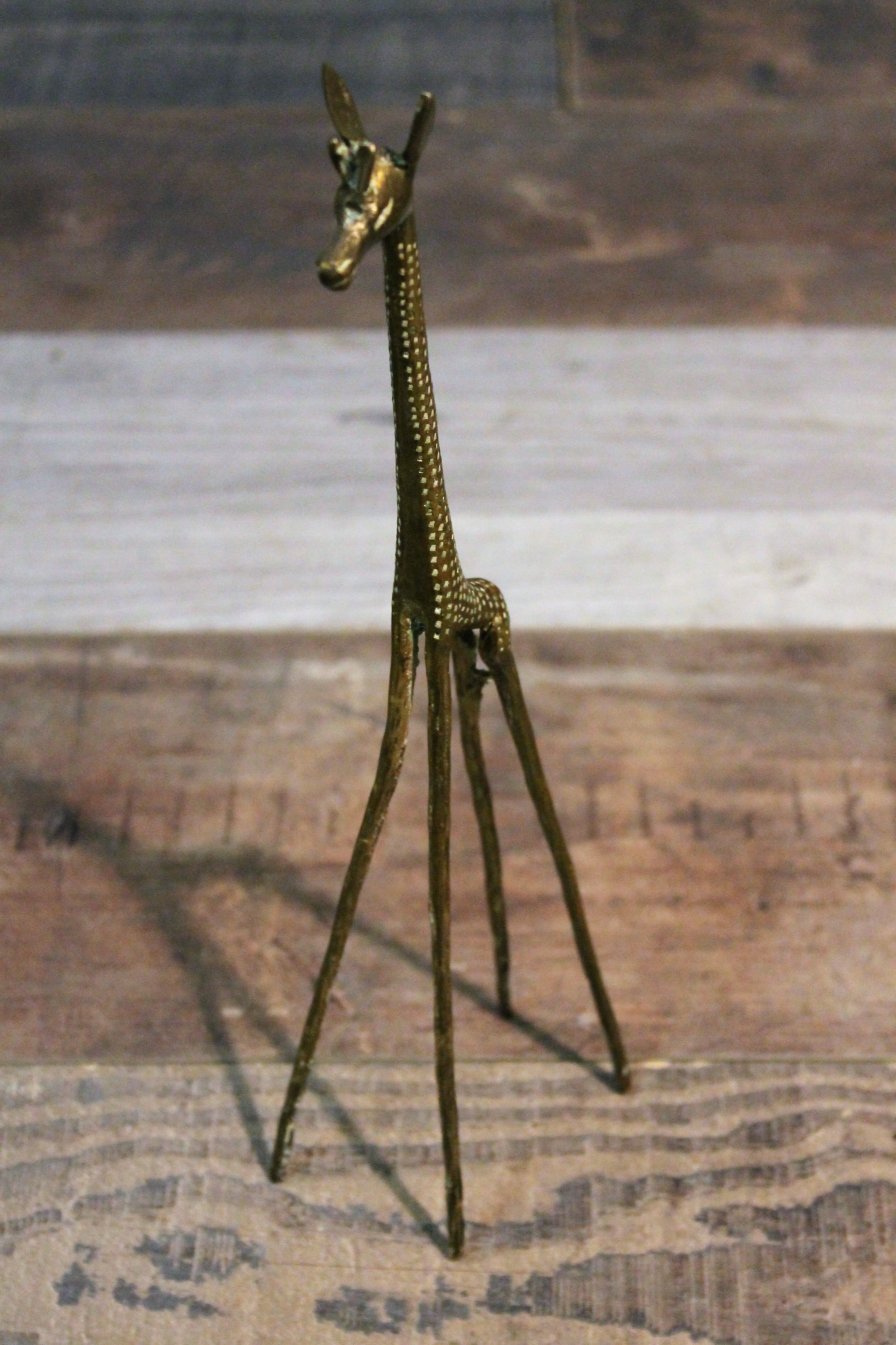 Girafe en laiton 1960