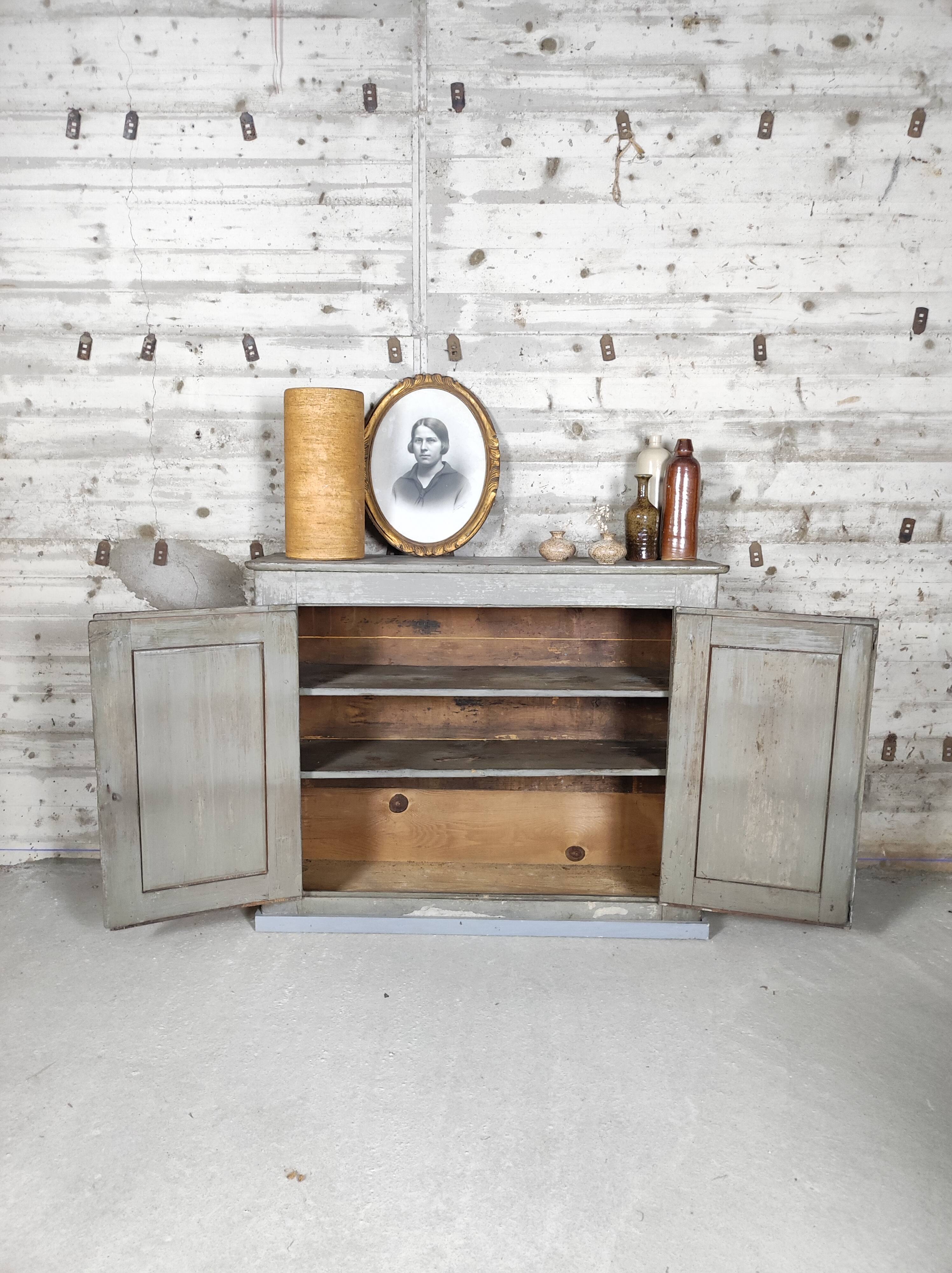 Patinated grey Parisian buffet