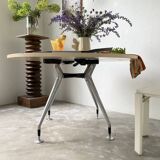 Tecno Nomos Round Table Brushed Metal