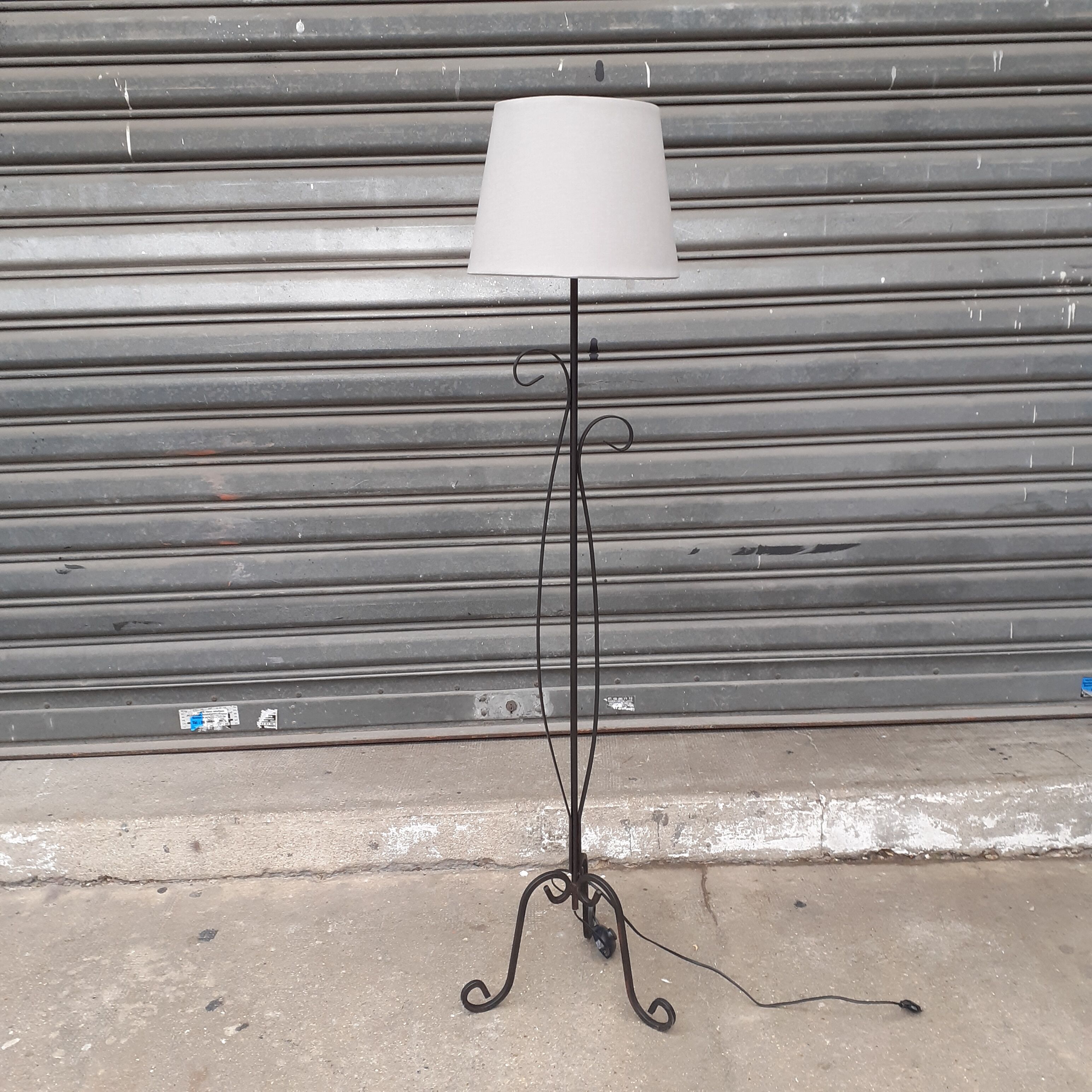 Wrought iron floor lamp
