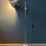 Lampadaire réglable blanc vintage des années 50