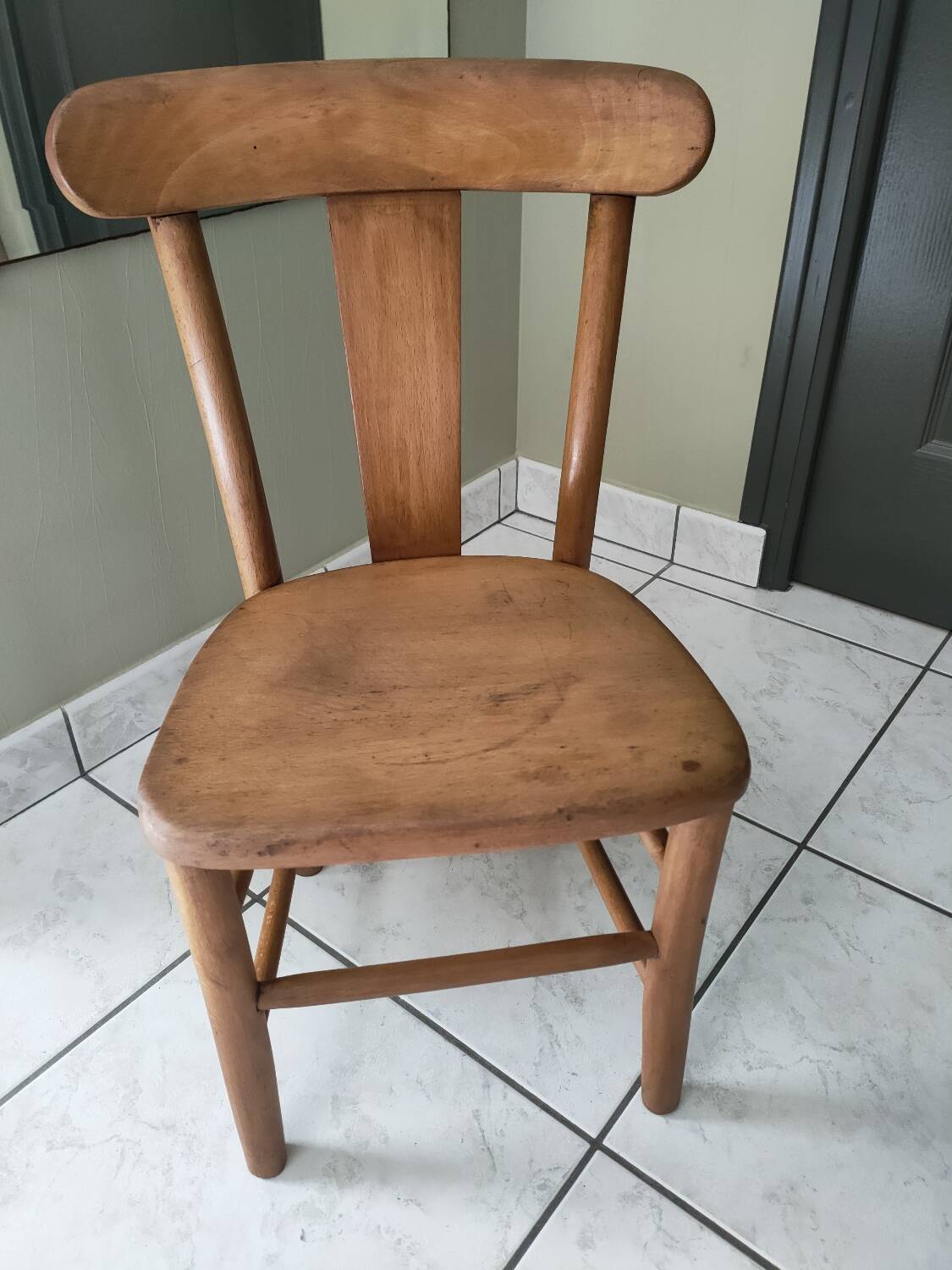 Old solid wood children's chair