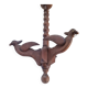 Antique lamp or candlestick, hand-carved, turned wood, Renaissance style