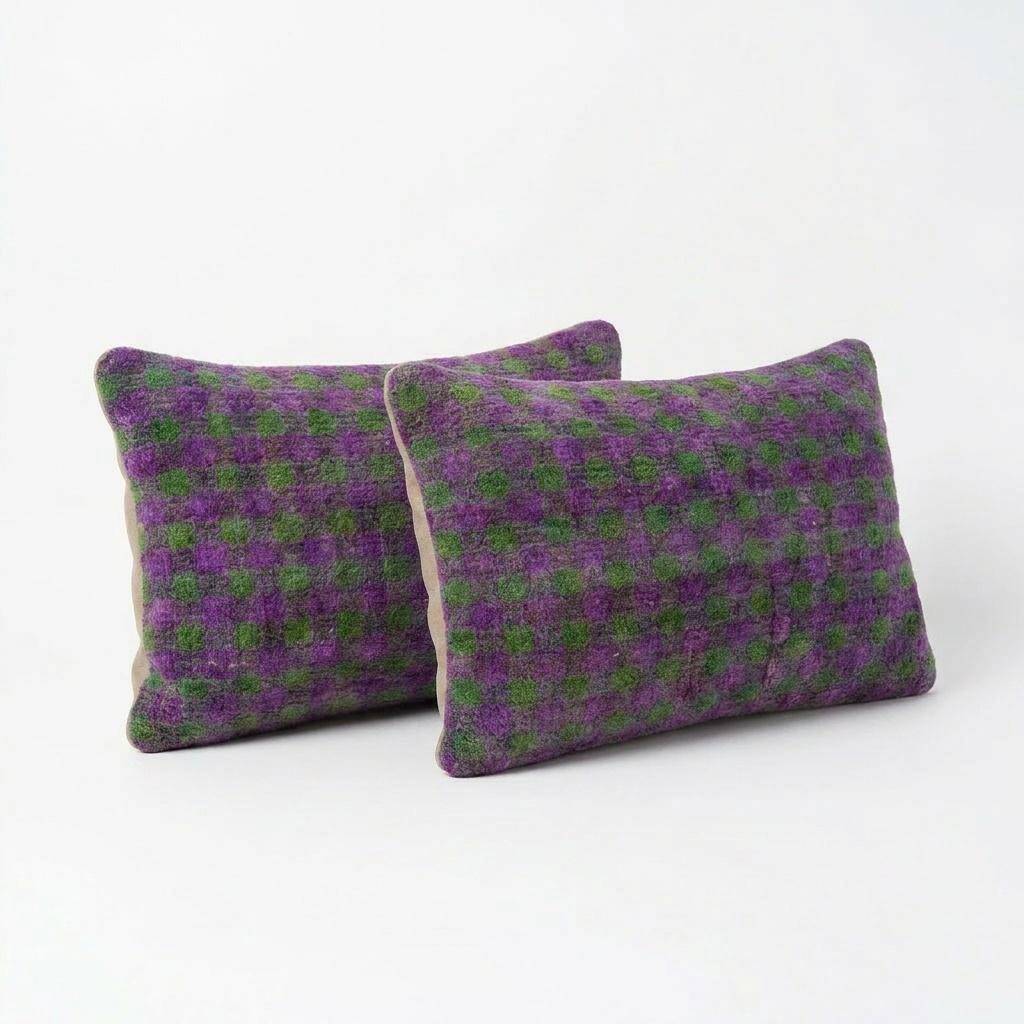 Set of 2 vintage kilim cushion covers 41x61 cm