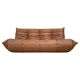 Togo Sofa in Brown leather attributed to Michel Ducaroy for Ligne Roset.