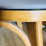 4 Bistro Chairs, Medium Varnished Oak (Baumann), Compass Legs