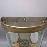 Applique ancienne 2 feux laiton et verre