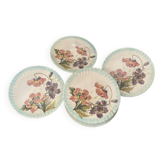 Lot de 10 assiettes art nouveau