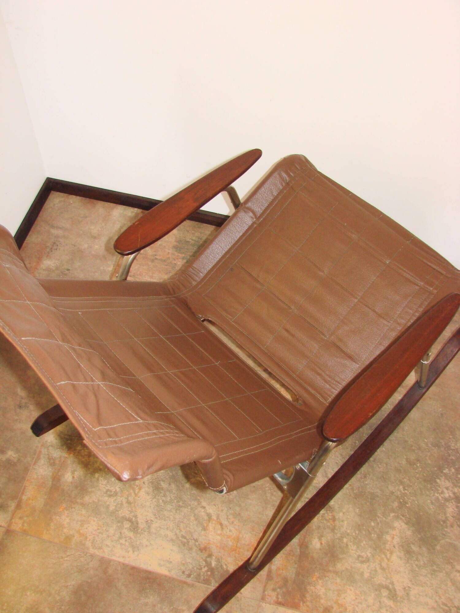 Folding rocking chair designed by Takeshi Nii, 1950s.