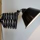 Industrial Black Enamel Scissor Wall Lamp, 1930s