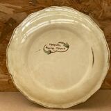 Ancienne Assiette MOUSTIERS Salins Céramique Décor Ancien Vintage #B196