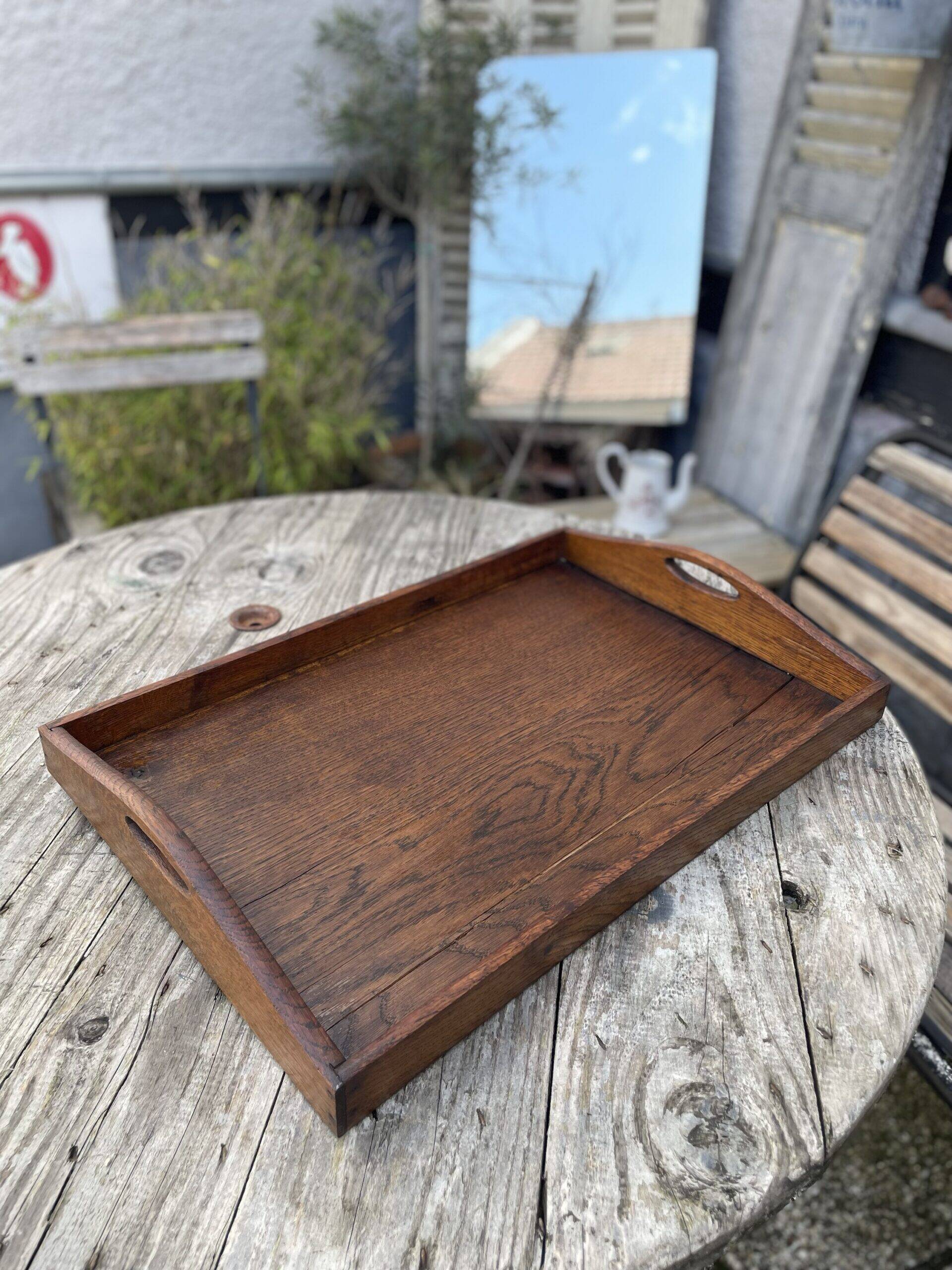 Large serving platter in solid oak